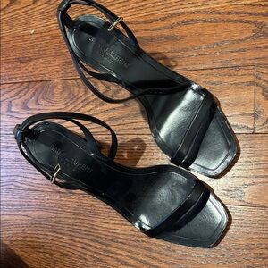 Saint Laurent Black Strappy Heels